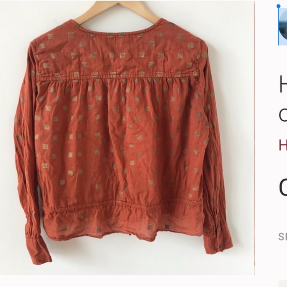 House of Harlow 1960 orange and gold top - Picture 2 of 3